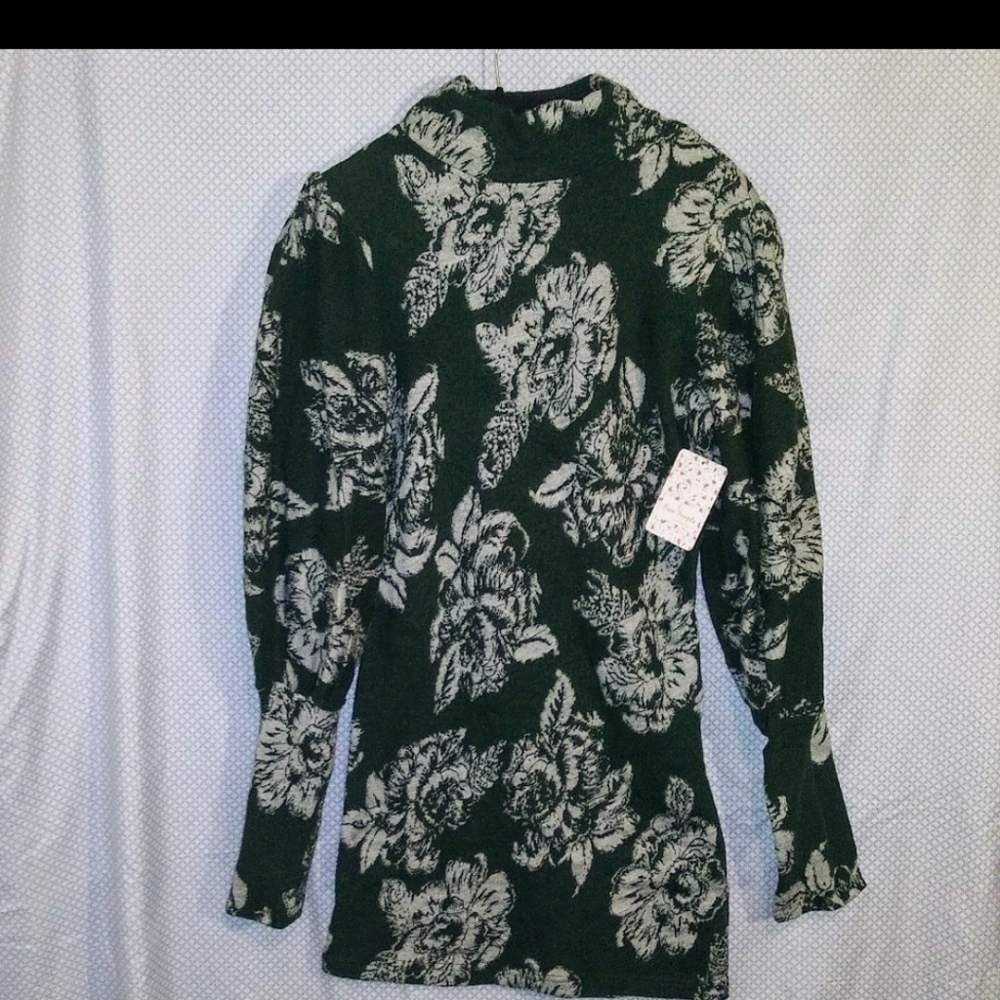 Floral Black and White Women's Dress